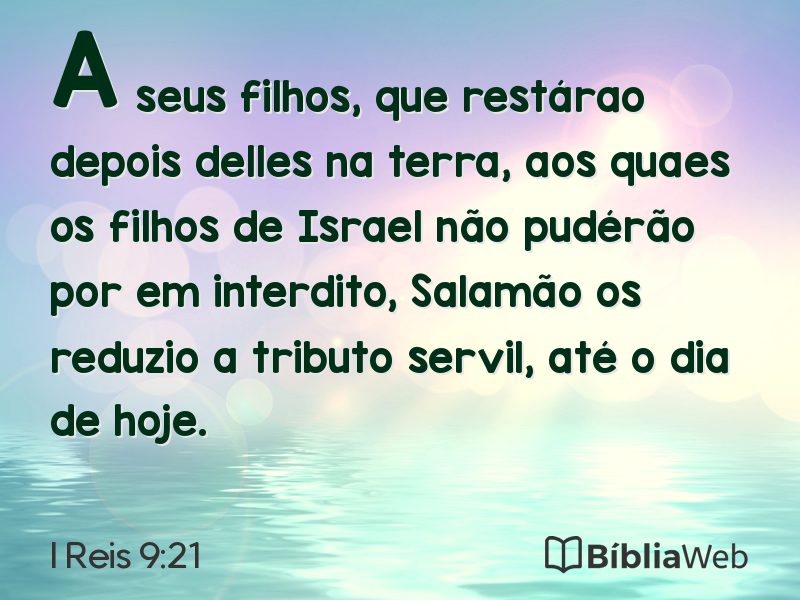 I Reis 9:21 em imagem para compartilhar