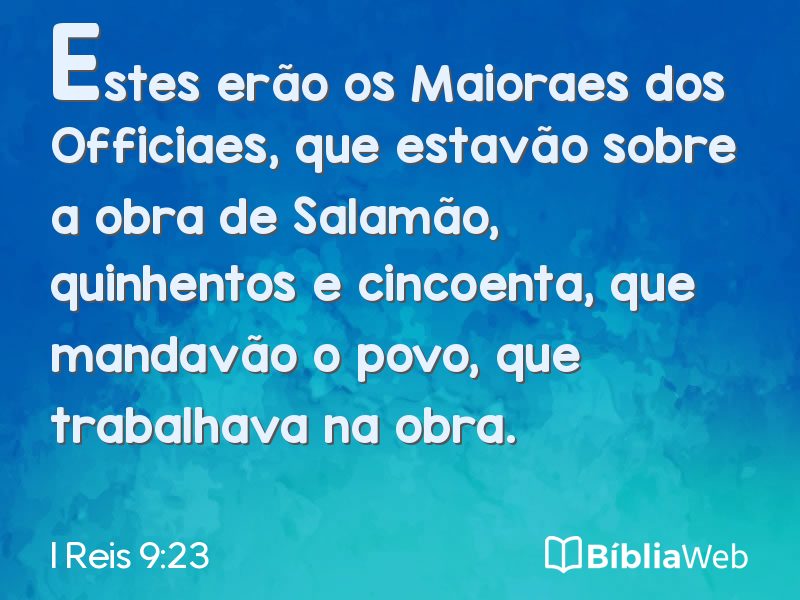 I Reis 9:23 em imagem para compartilhar