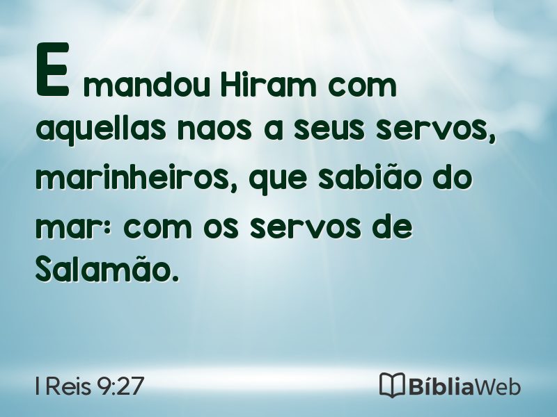 I Reis 9:27 em imagem para compartilhar
