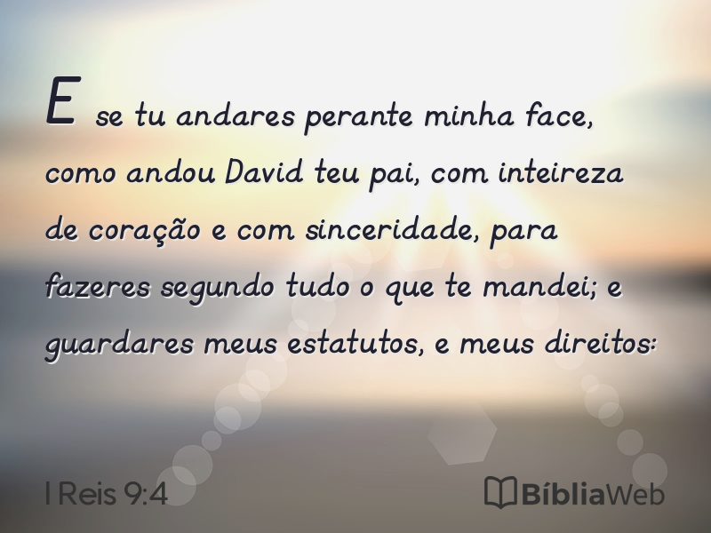 I Reis 9:4 em imagem para compartilhar