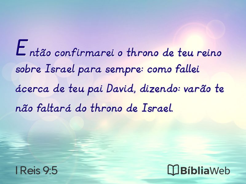I Reis 9:5 em imagem para compartilhar