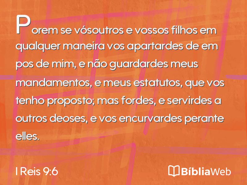 I Reis 9:6 em imagem para compartilhar