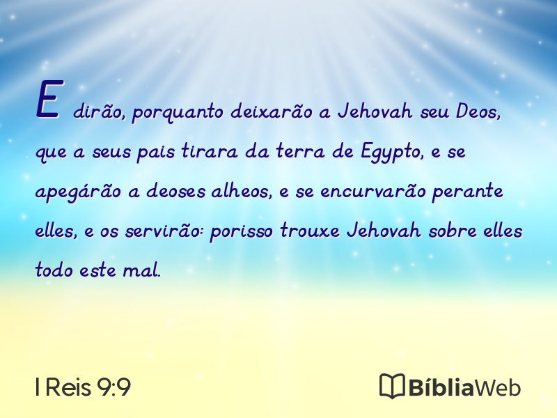 I Reis 9:9 em imagem para compartilhar