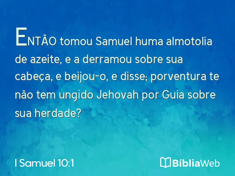 I Samuel 10:1 em imagem para compartilhar