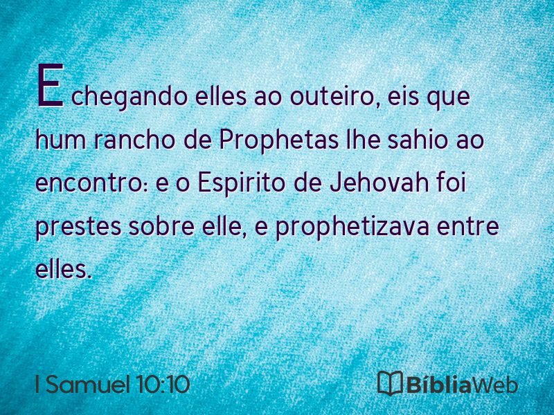 I Samuel 10:10 em imagem para compartilhar