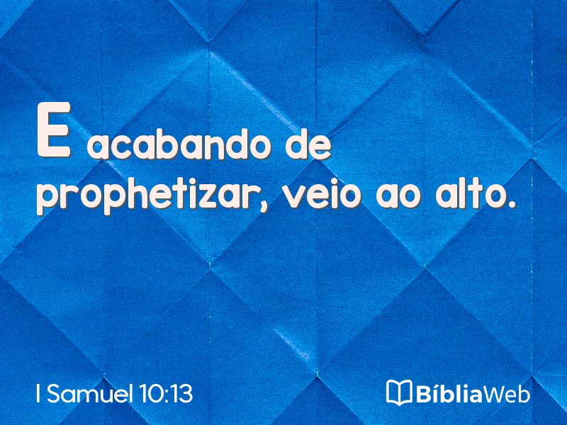 I Samuel 10:13 em imagem para compartilhar