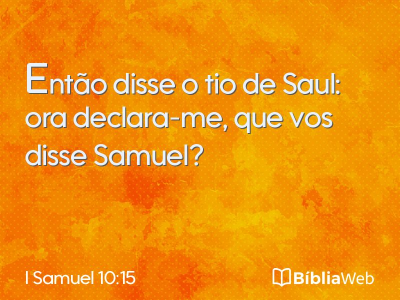 I Samuel 10:15 em imagem para compartilhar