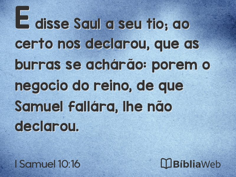 I Samuel 10:16 em imagem para compartilhar