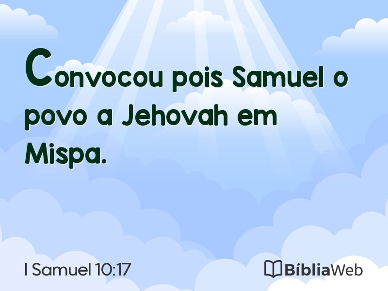 I Samuel 10:17 em imagem para compartilhar