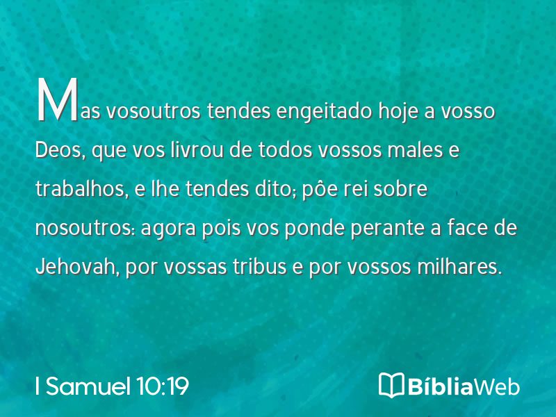 I Samuel 10:19 em imagem para compartilhar