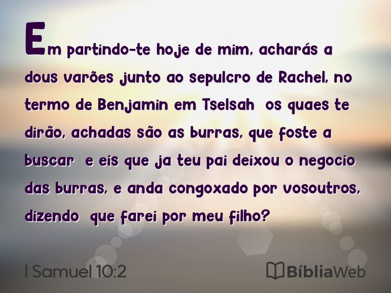 I Samuel 10:2 em imagem para compartilhar