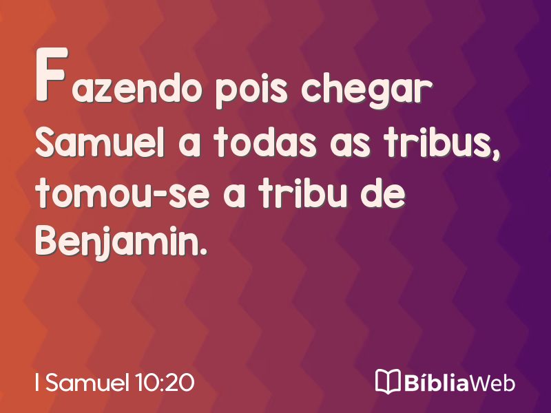 I Samuel 10:20 em imagem para compartilhar