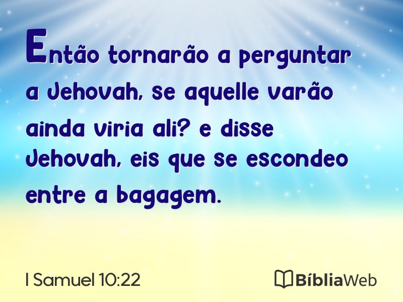 I Samuel 10:22 em imagem para compartilhar