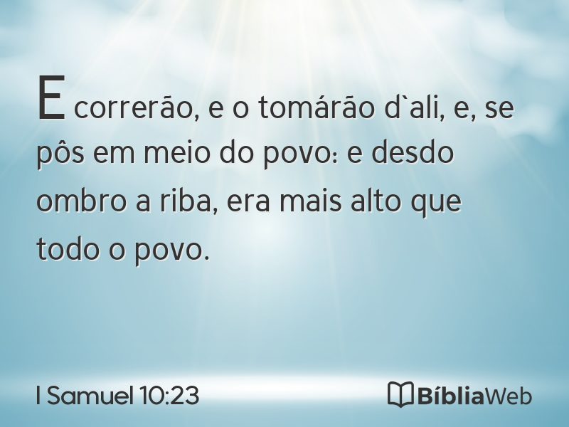 I Samuel 10:23 em imagem para compartilhar