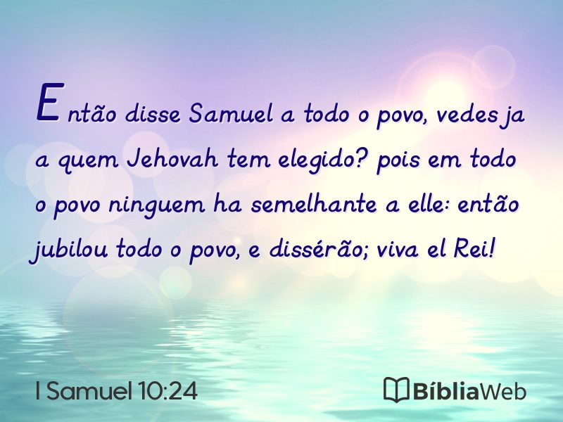I Samuel 10:24 em imagem para compartilhar
