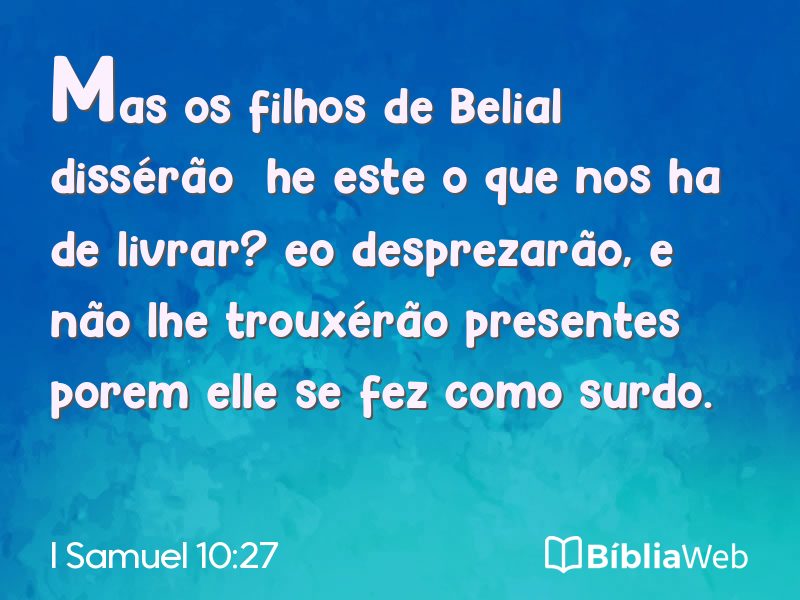 I Samuel 10:27 em imagem para compartilhar