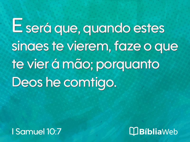 I Samuel 10:7 em imagem para compartilhar