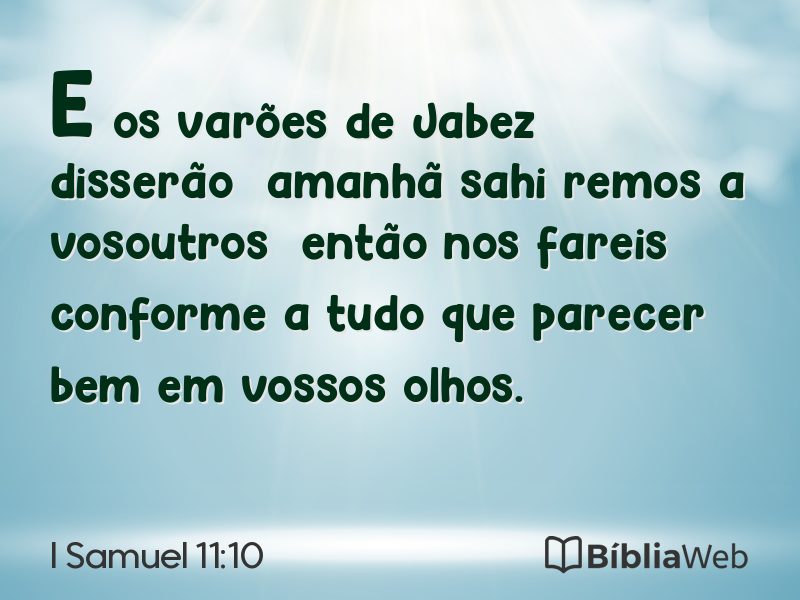 I Samuel 11:10 em imagem para compartilhar