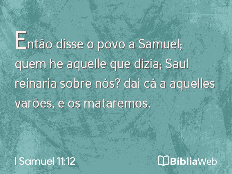 I Samuel 11:12 em imagem para compartilhar