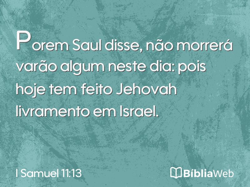 I Samuel 11:13 em imagem para compartilhar