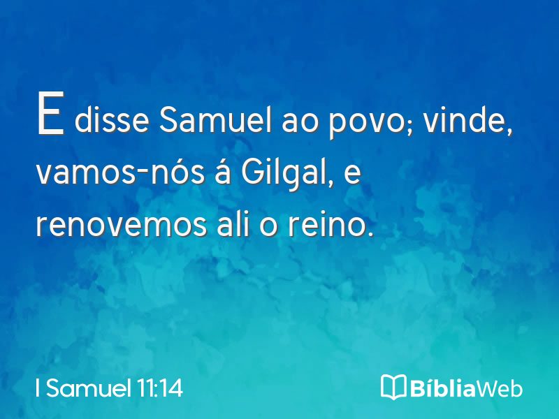 I Samuel 11:14 em imagem para compartilhar