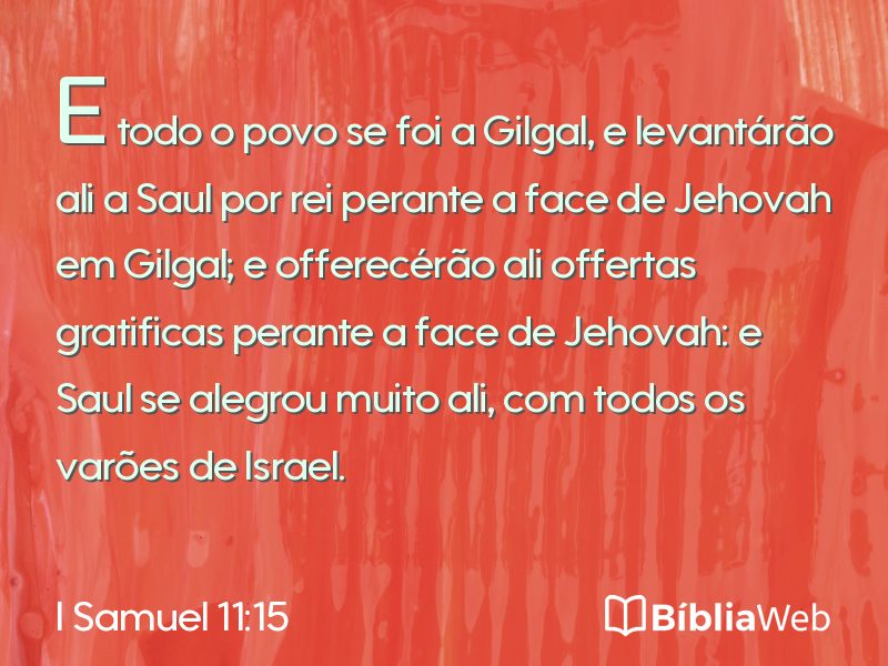 I Samuel 11:15 em imagem para compartilhar