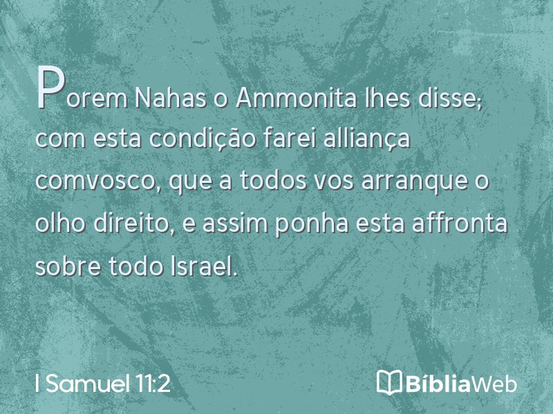 I Samuel 11:2 em imagem para compartilhar