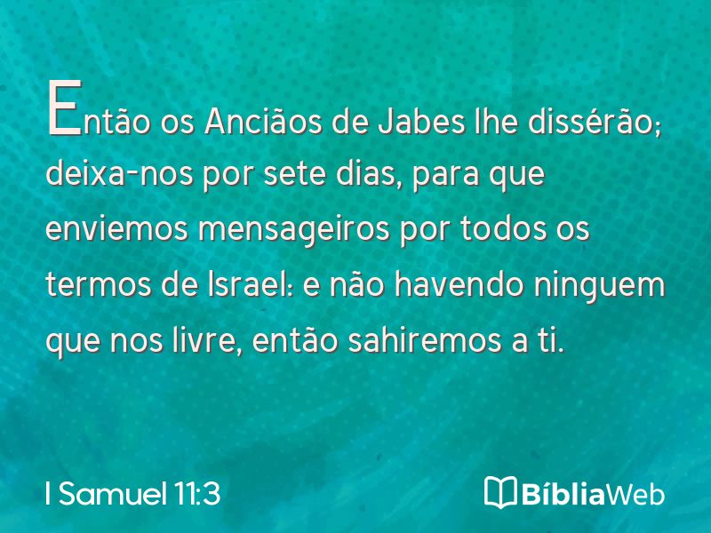 I Samuel 11:3 em imagem para compartilhar