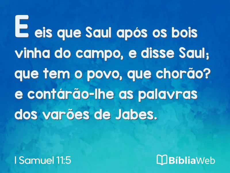 I Samuel 11:5 em imagem para compartilhar