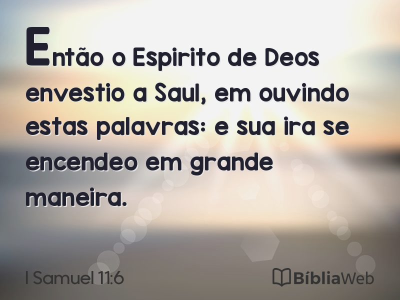 I Samuel 11:6 em imagem para compartilhar