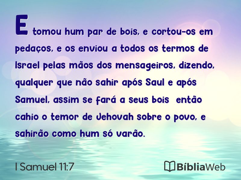 I Samuel 11:7 em imagem para compartilhar
