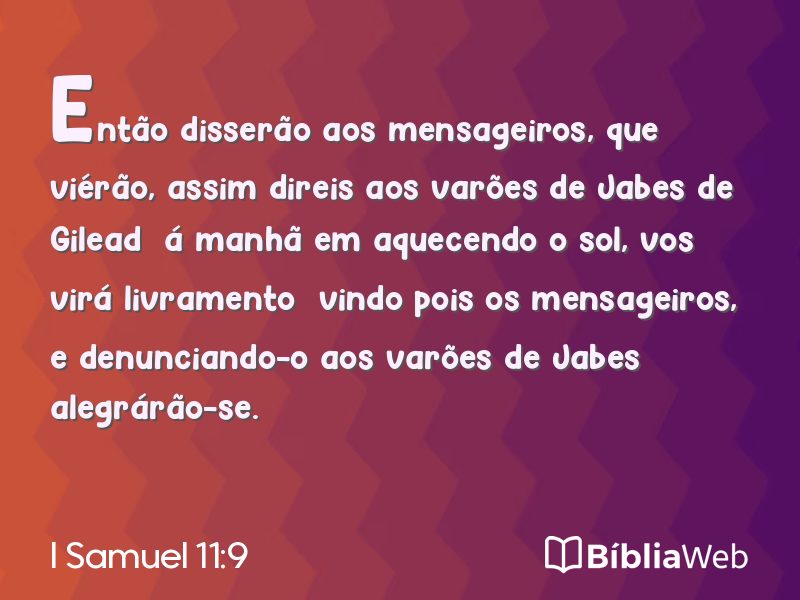 I Samuel 11:9 em imagem para compartilhar