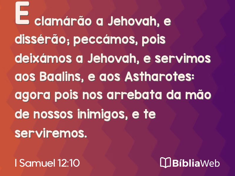 I Samuel 12:10 em imagem para compartilhar