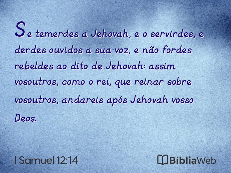 I Samuel 12:14 em imagem para compartilhar