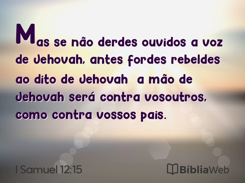 I Samuel 12:15 em imagem para compartilhar