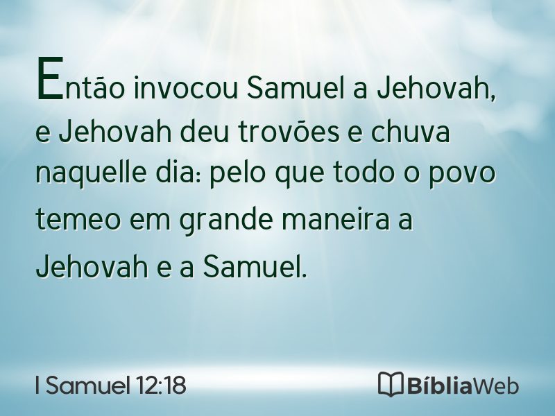 I Samuel 12:18 em imagem para compartilhar