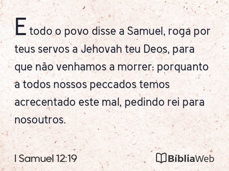 I Samuel 12:19 em imagem para compartilhar