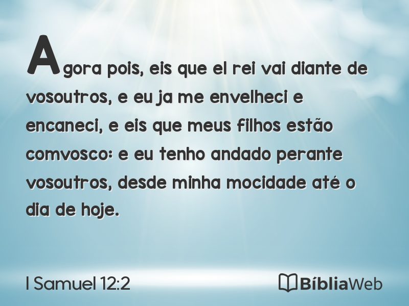 I Samuel 12:2 em imagem para compartilhar
