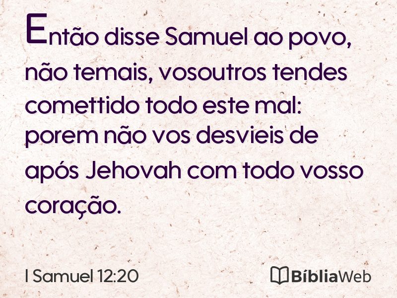 I Samuel 12:20 em imagem para compartilhar