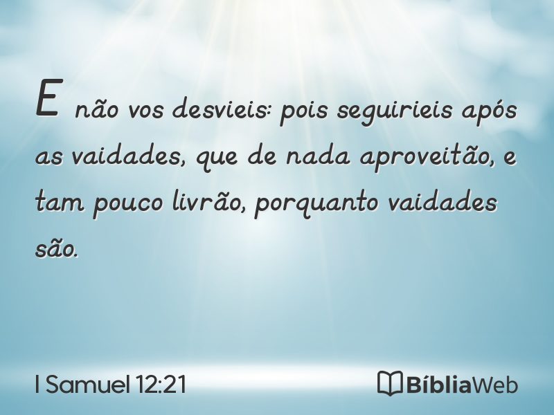 I Samuel 12:21 em imagem para compartilhar