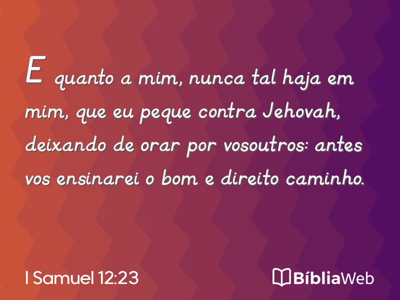 I Samuel 12:23 em imagem para compartilhar