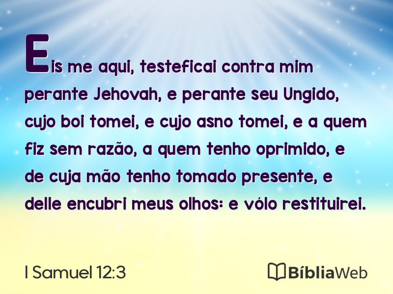 I Samuel 12:3 em imagem para compartilhar