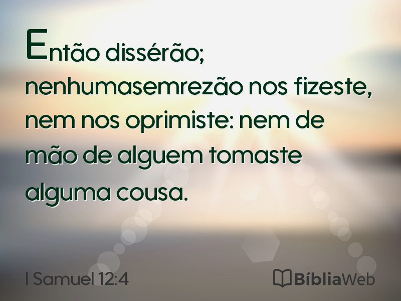 I Samuel 12:4 em imagem para compartilhar