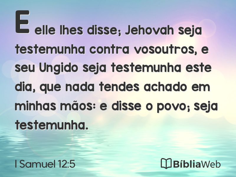 I Samuel 12:5 em imagem para compartilhar