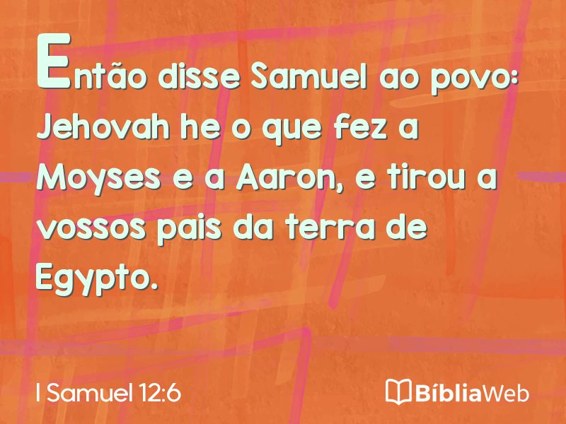I Samuel 12:6 em imagem para compartilhar