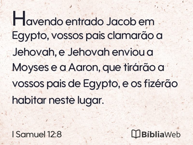 I Samuel 12:8 em imagem para compartilhar