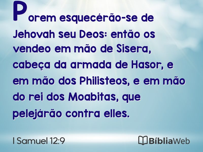 I Samuel 12:9 em imagem para compartilhar