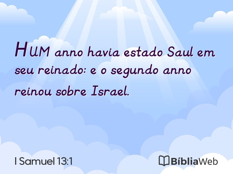 I Samuel 13:1 em imagem para compartilhar
