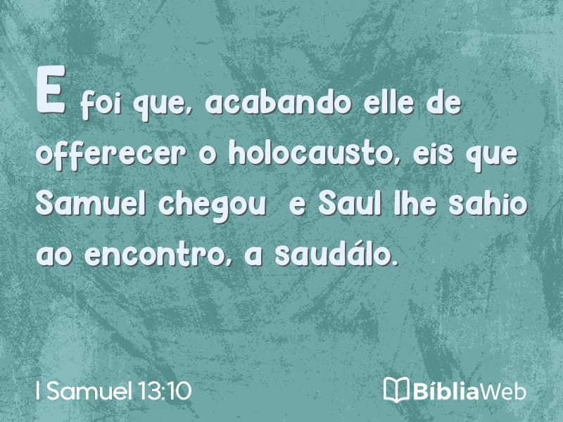 I Samuel 13:10 em imagem para compartilhar