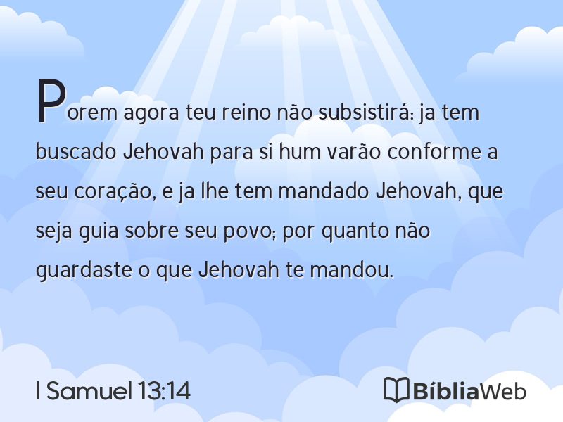 I Samuel 13:14 em imagem para compartilhar